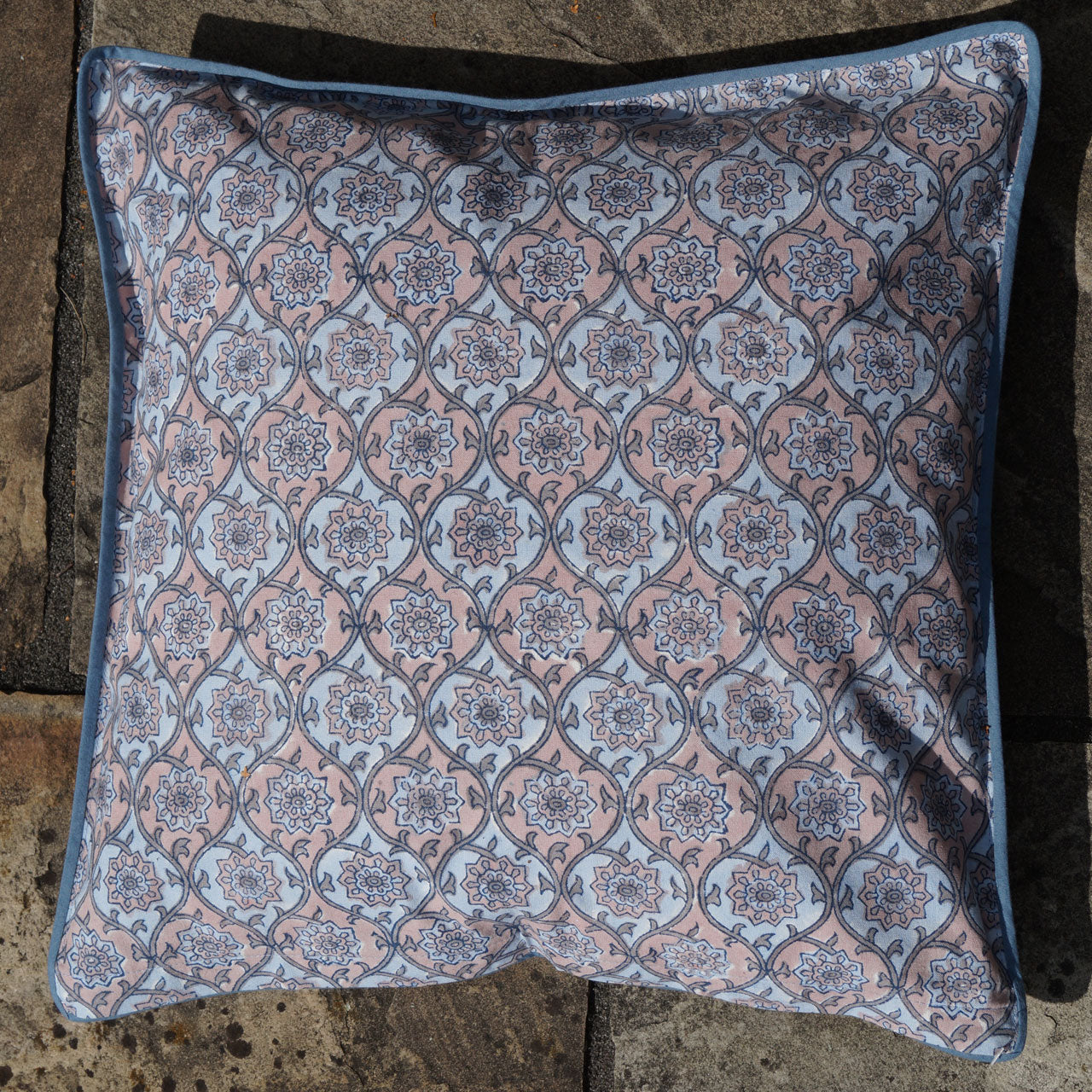 Kissenhülle Blockprint Shadow 40x40