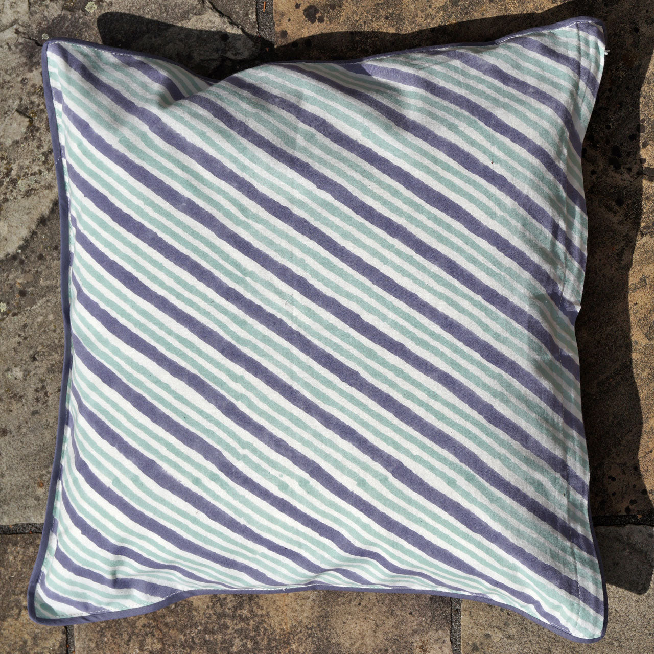 Kissenhülle Leaves Stempeldruck 40x40