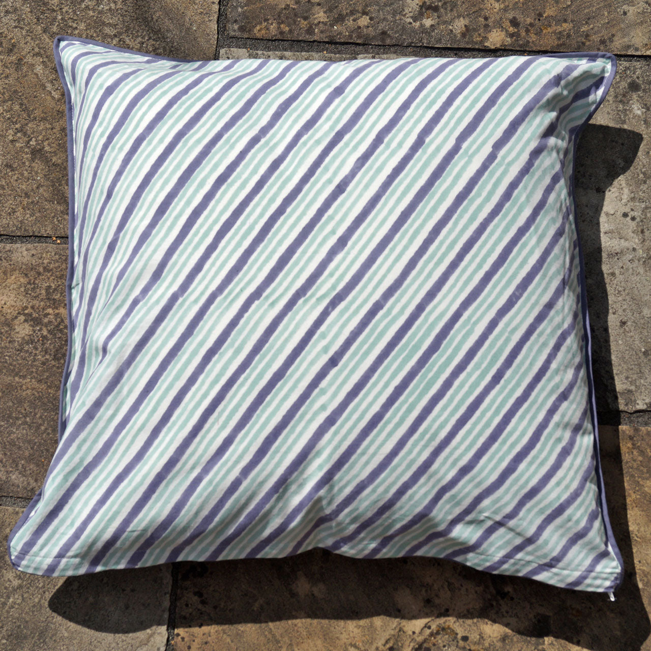 Kissenhülle Leaves Stempeldruck 60x60