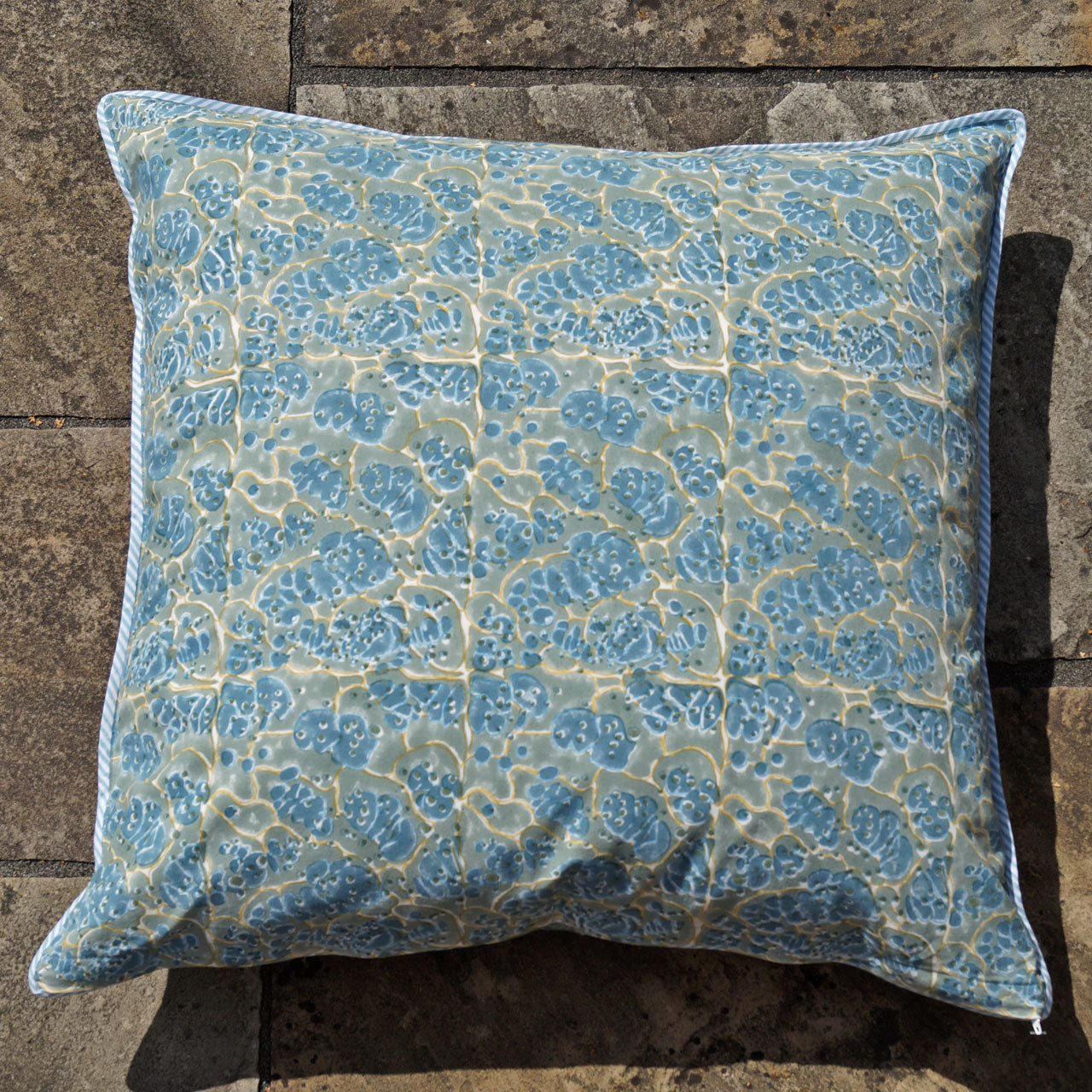 Kissenhülle Plankton Stempeldruck 60x60