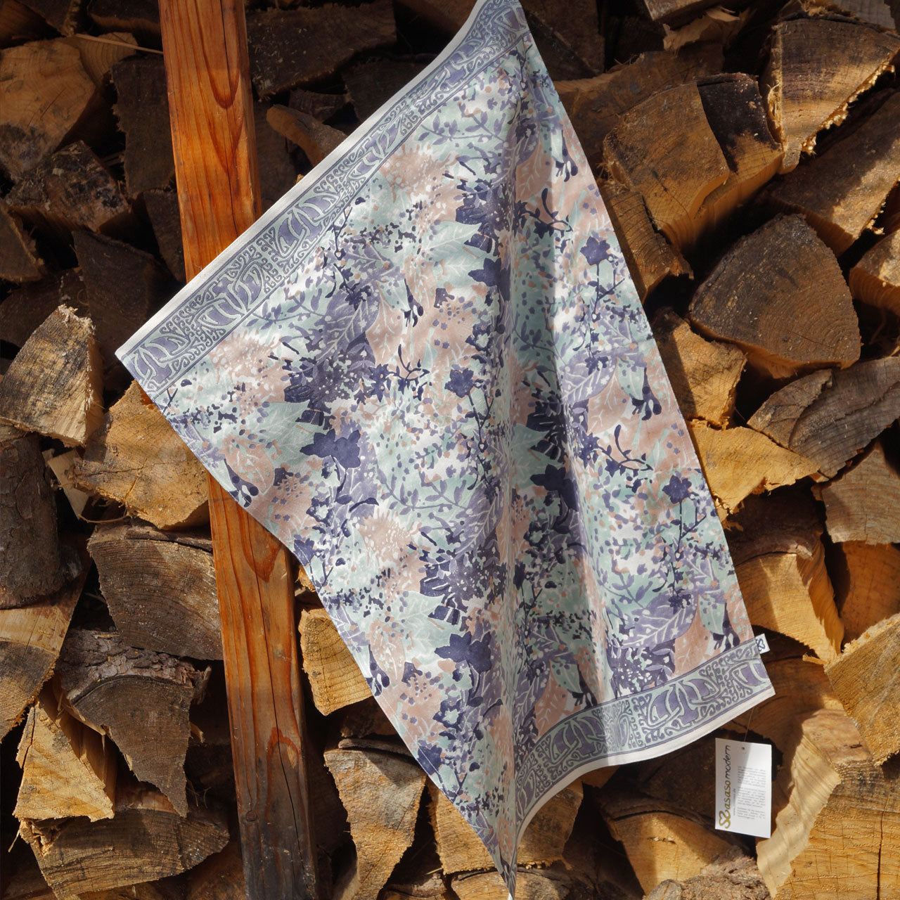 Geschirrtuch Leaves Stempeldruck 50 x70