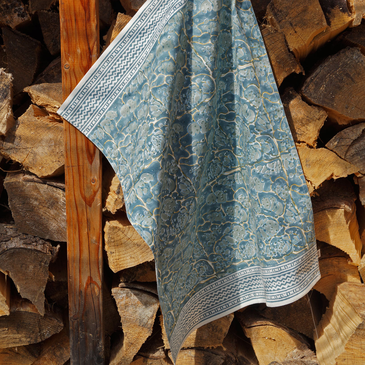 Geschirrtuch Blockprint Plankton
