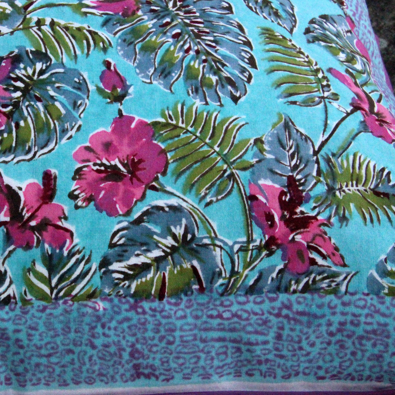 Kissenbezug Tropical Stempeldruck 60x60