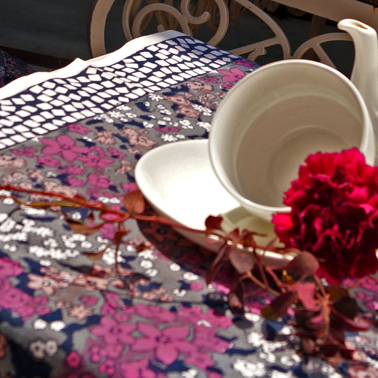 Tischläufer Nude Stempeldruck 45x150