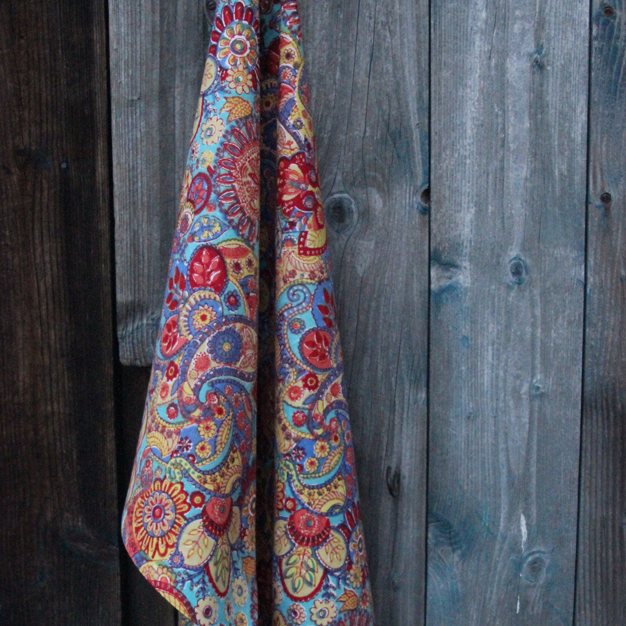 Geschirrtuch Blockprint Blue Paisley