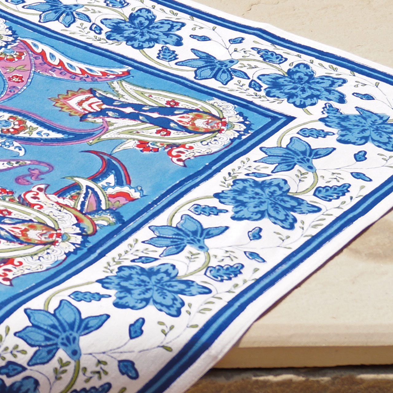 Tischdecke Marakesh Stempeldruck 90x90