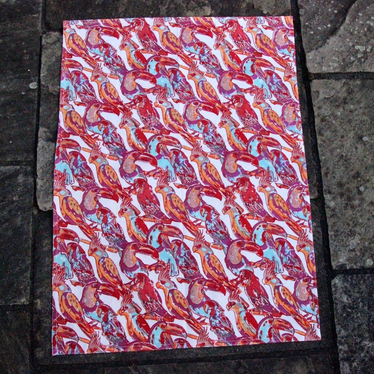 Geschirrtuch Stempeldruck Parrot