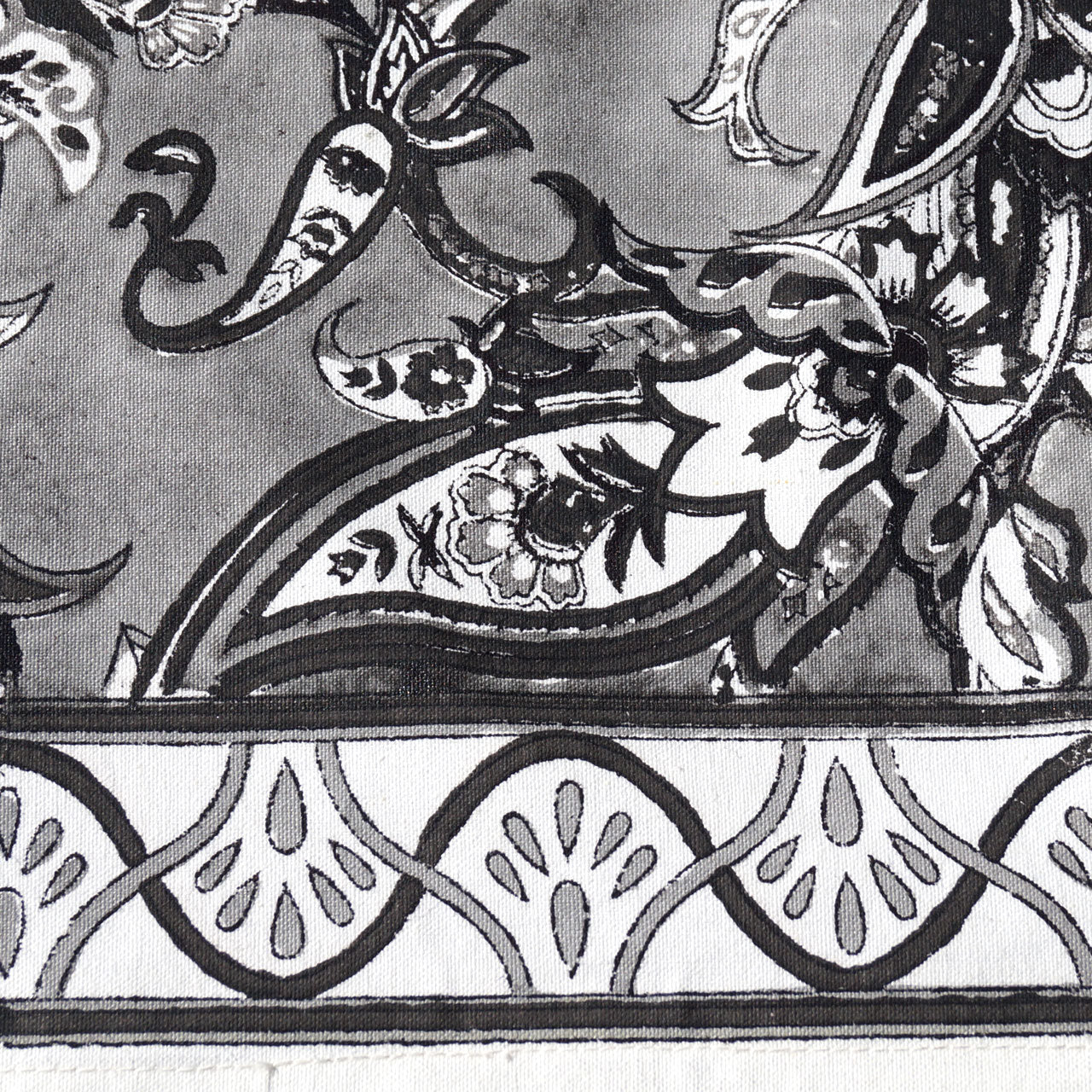 Tischläufer Marakesh Black Stempeldruck 45x150