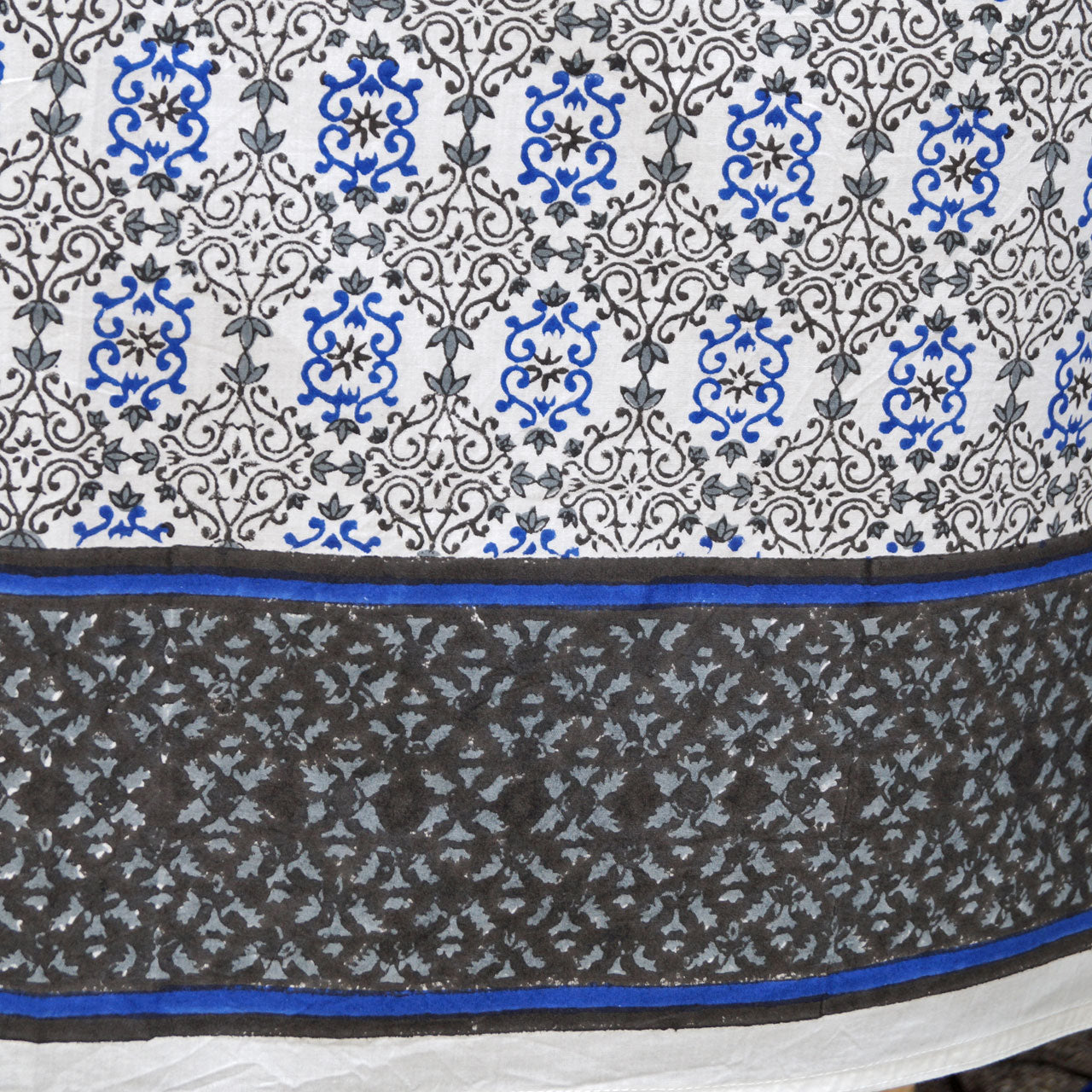 Tischdecke Winter Grey Stempeldruck 140x220