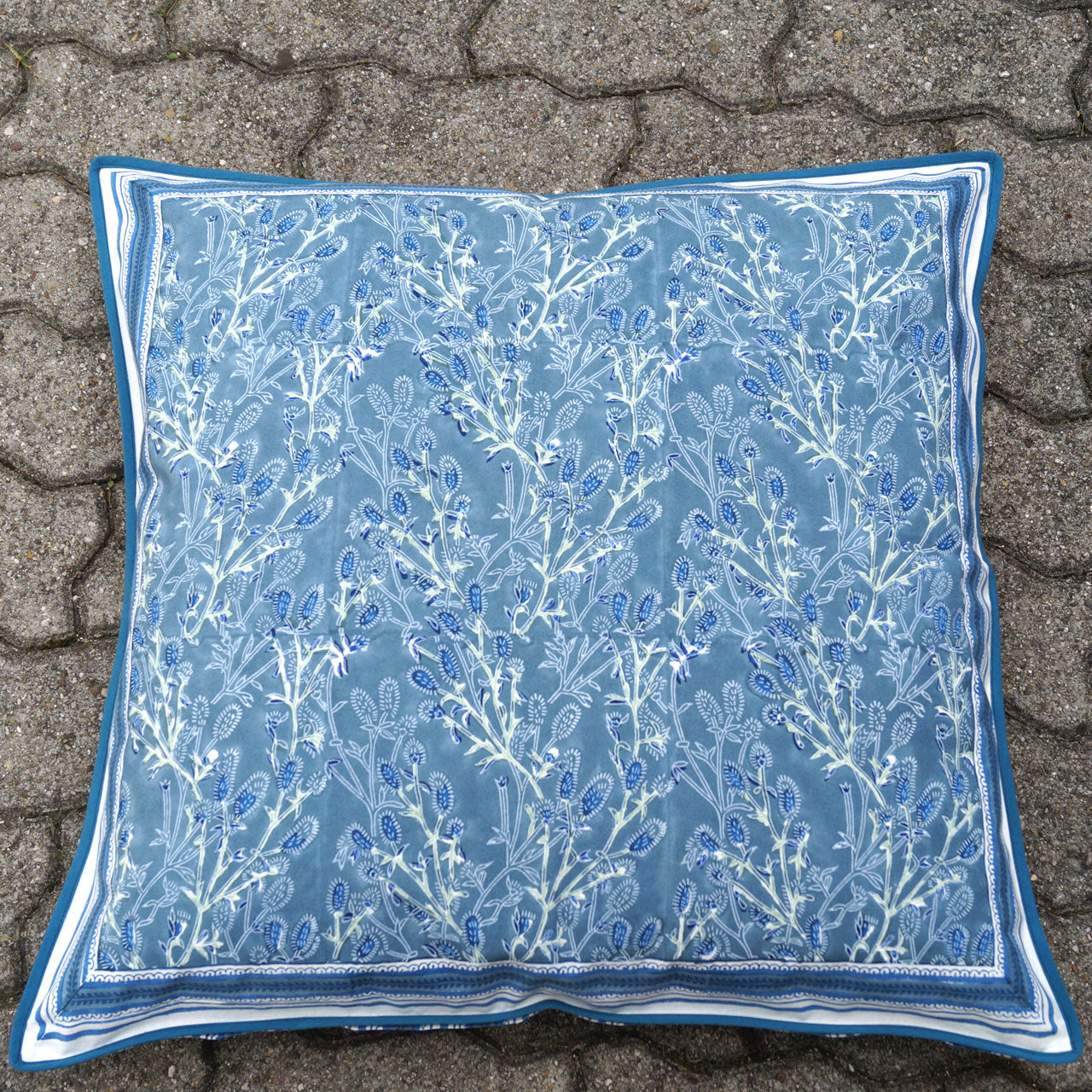 Kissenhülle Stempeldruck Kräutergarten 60x60