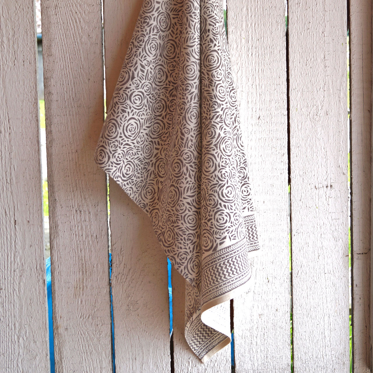 Geschirrtuch Stempeldruck Modern Rose Brown