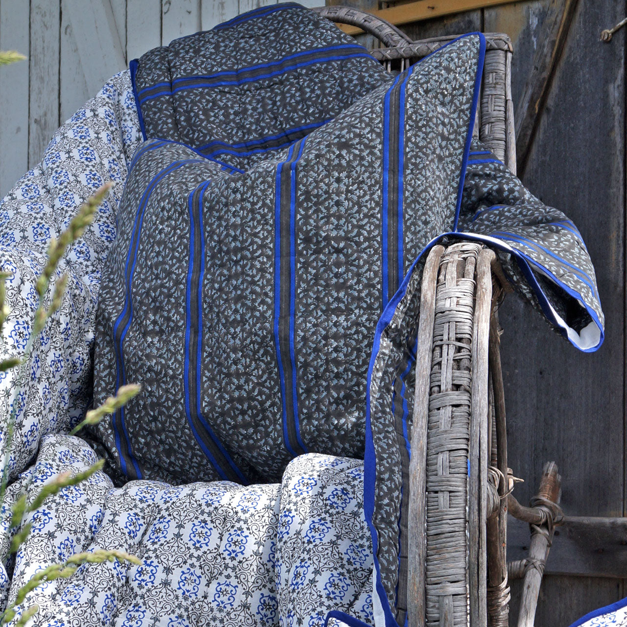 Kissenhülle Stempeldruck Winter Grey 60x60