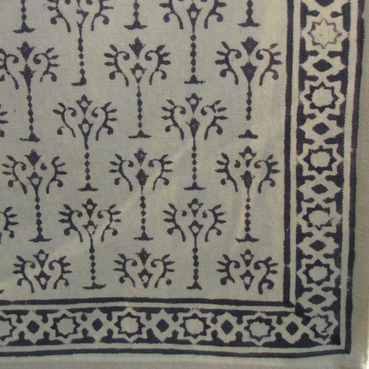 Tischläufer Blockprint Tealblue Ornamental 35x180