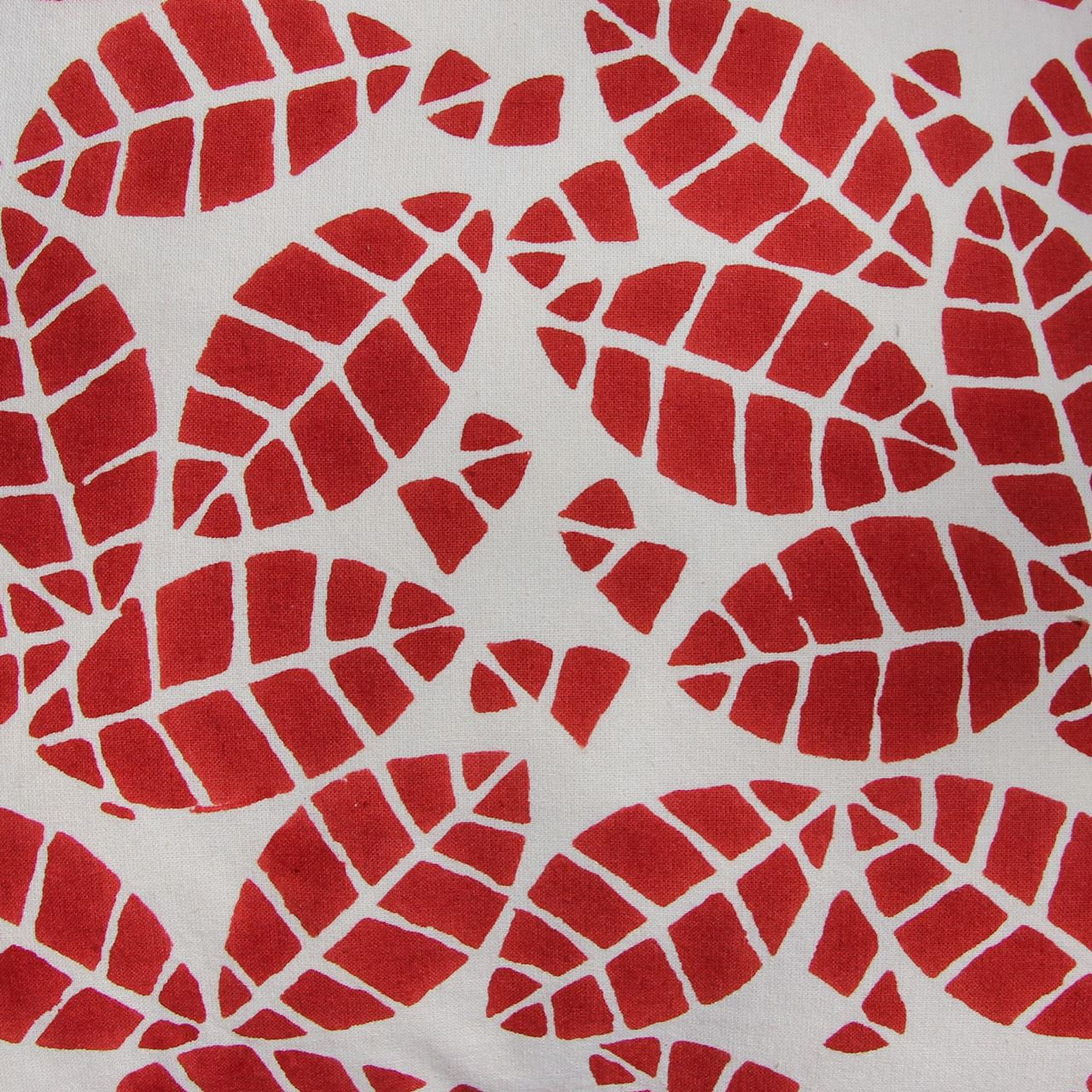 Kissenhülle Blockprint Red Trees 40x40