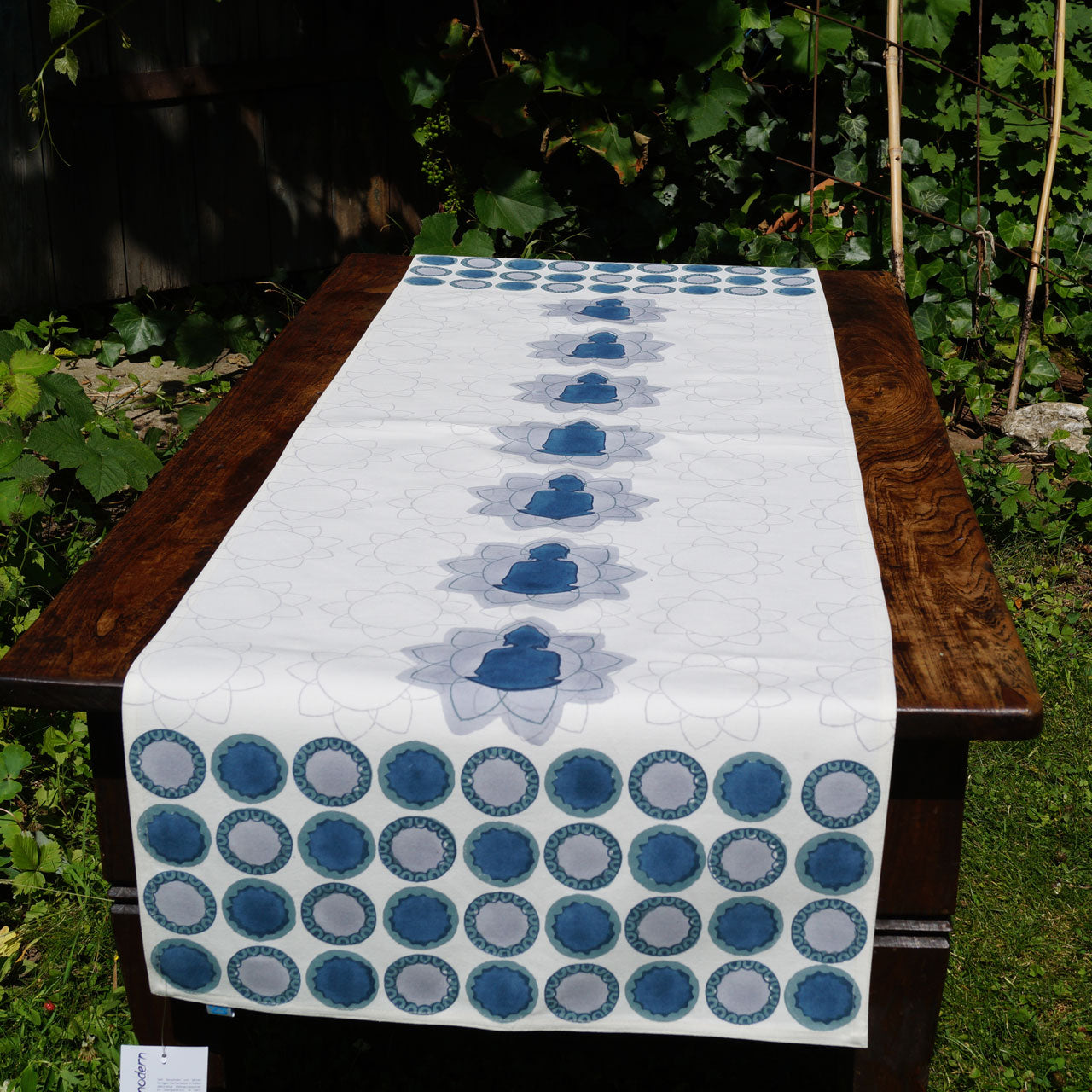 Tischläufer Blockprint Buddha II 45x150