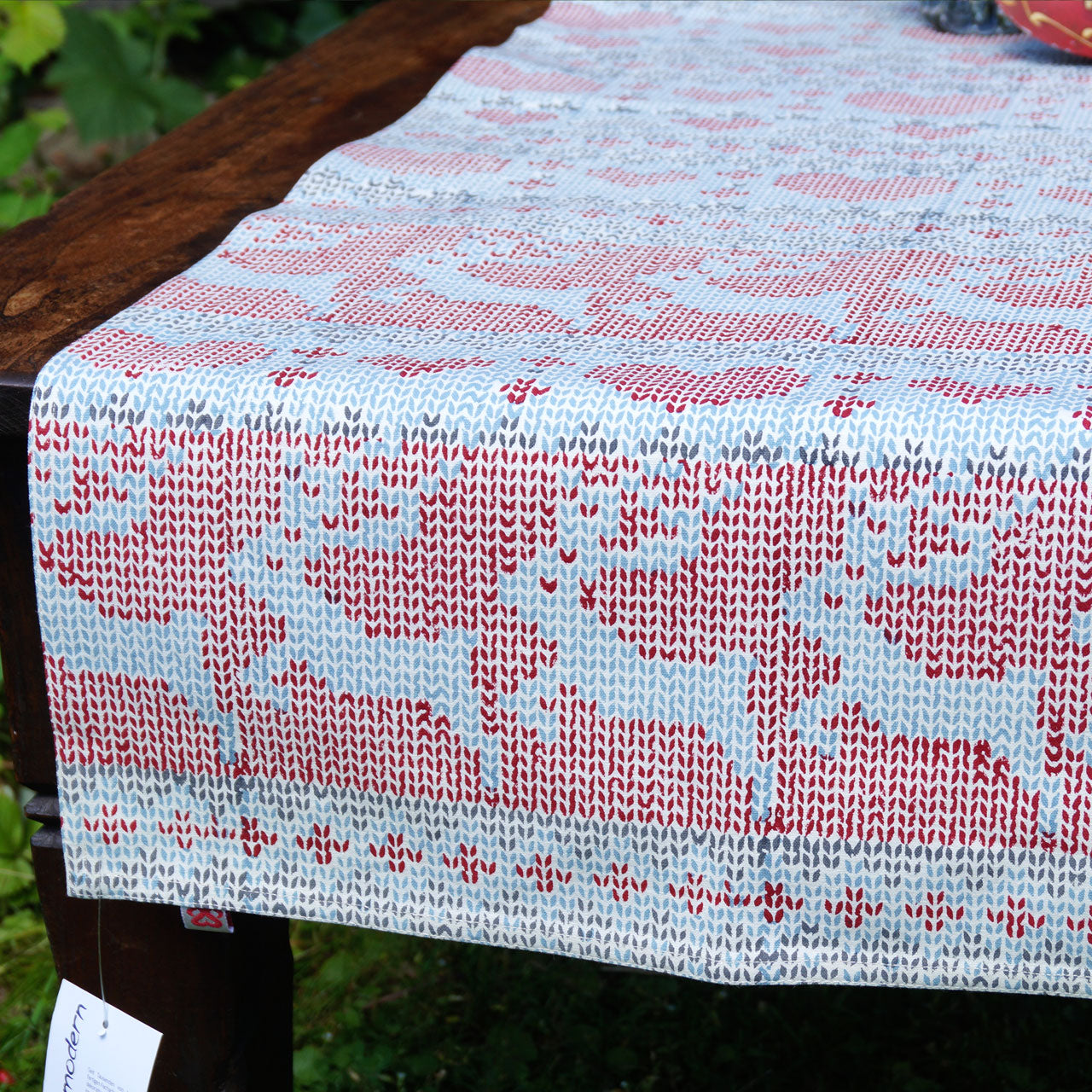 Tischläufer Blockprint Knit 45x150