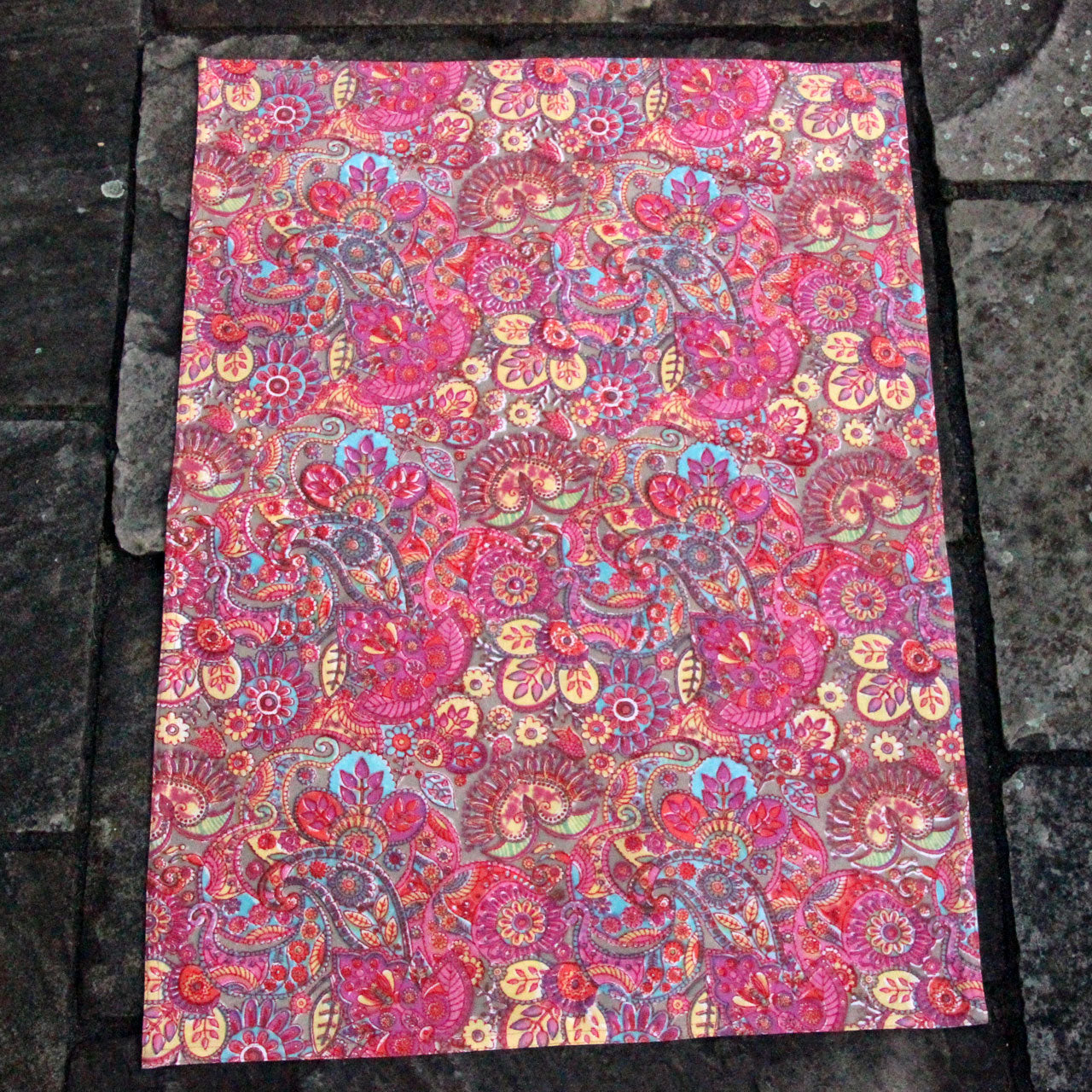 Geschirrtuch Blockprint Pink Paisley